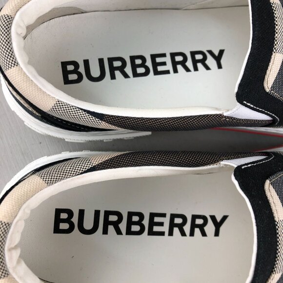 Burberry Men\'s EU 41.5 (8.5) Curt Exaggerated Check Birch Low Trainer Sneakers main image 5